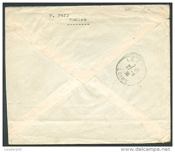 BELGIAN CONGO TO FRANCE Cover 1939 VF - Cartas & Documentos
