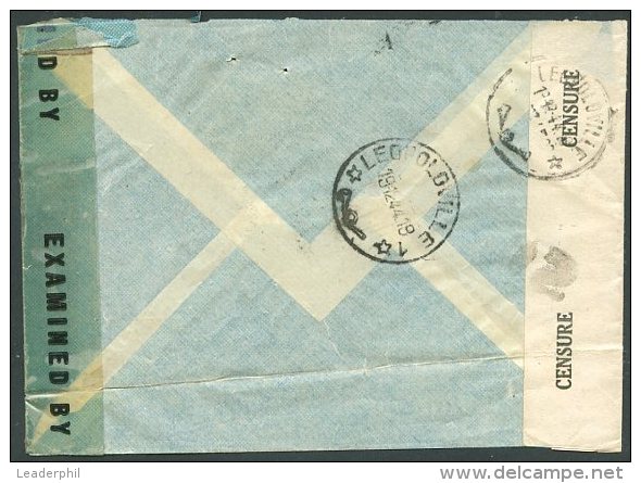 BELGIUM CONGO TO USA Air Double Censored Cover LUPUTA Cancellation - Covers & Documents