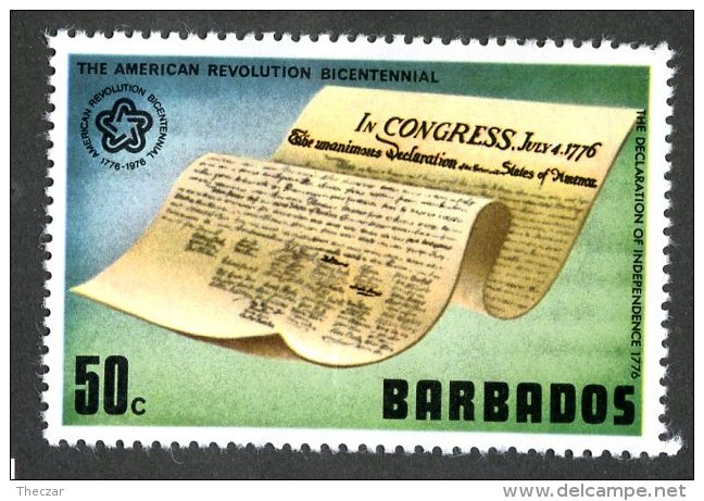 1800x)  Barbados 1976 - Sc # 442  Mnh**  ( Catalogue $1.00) - Barbados (1966-...)
