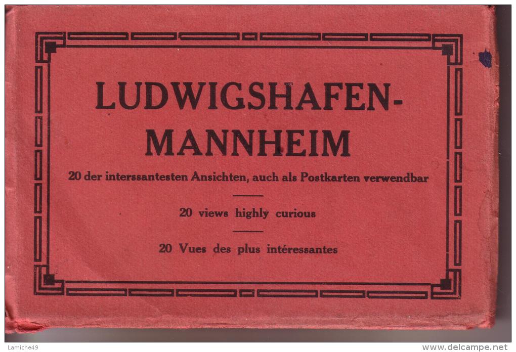 Rare Carnet Ludwigshafen Mannheim 20 X Interessantesten Anschten Ligne Du Tram Usines Winterhafen Blick Markt Borse Post - Ludwigshafen