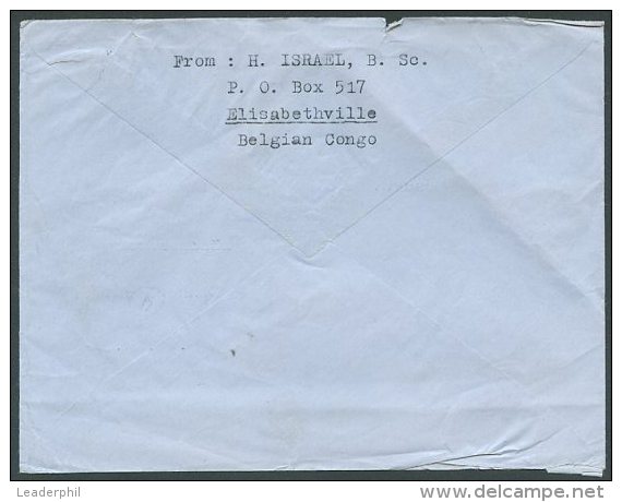 BELGIUM CONGO TO USA Old Air Mail Cover VERY GOOD - Brieven En Documenten