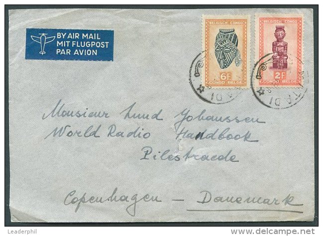 BELGIUM CONGO TO DENMARK Air Mail Cover VF - Briefe U. Dokumente