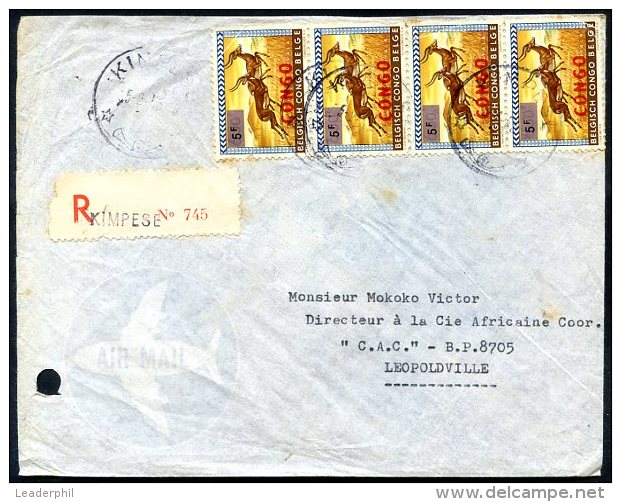 BELGIUM CONGO Registered Local Cover VF - Storia Postale