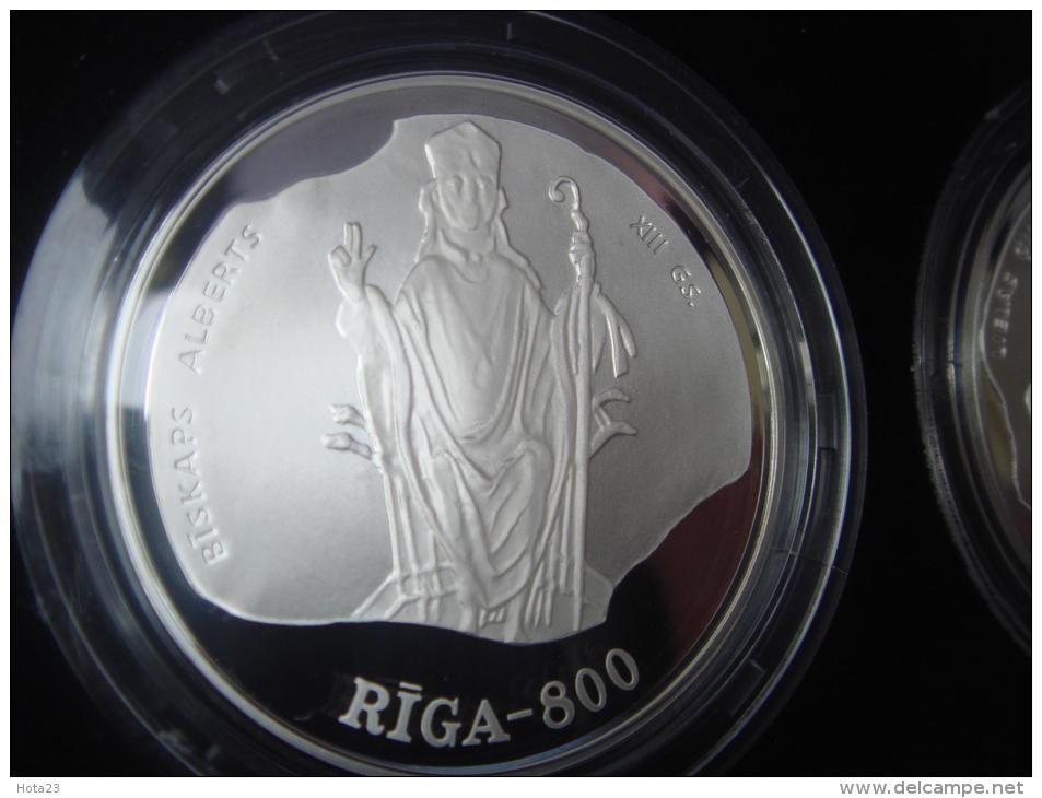 (!) Latvia 10 Latu 1995,1996,1997,1998, 800th Anniversary Riga Silver Coins Full Set  Proof - Lettonie