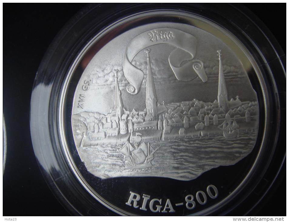 (!) Latvia 10 Latu 1995,1996,1997,1998, 800th Anniversary Riga Silver Coins Full Set  Proof - Letonia