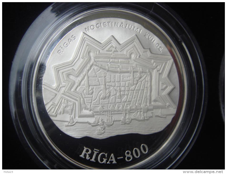 (!) Latvia 10 Latu 1995,1996,1997,1998, 800th Anniversary Riga silver coins full set  proof