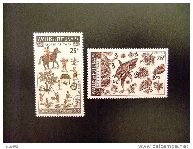 WALLIS ET FUTUNA WALLIS Y FUTUNA 1995 FAUNA MARINA VIDA TERRESTRE Yvert & Tellier Nº  483 / 484 ** MNH - Unused Stamps