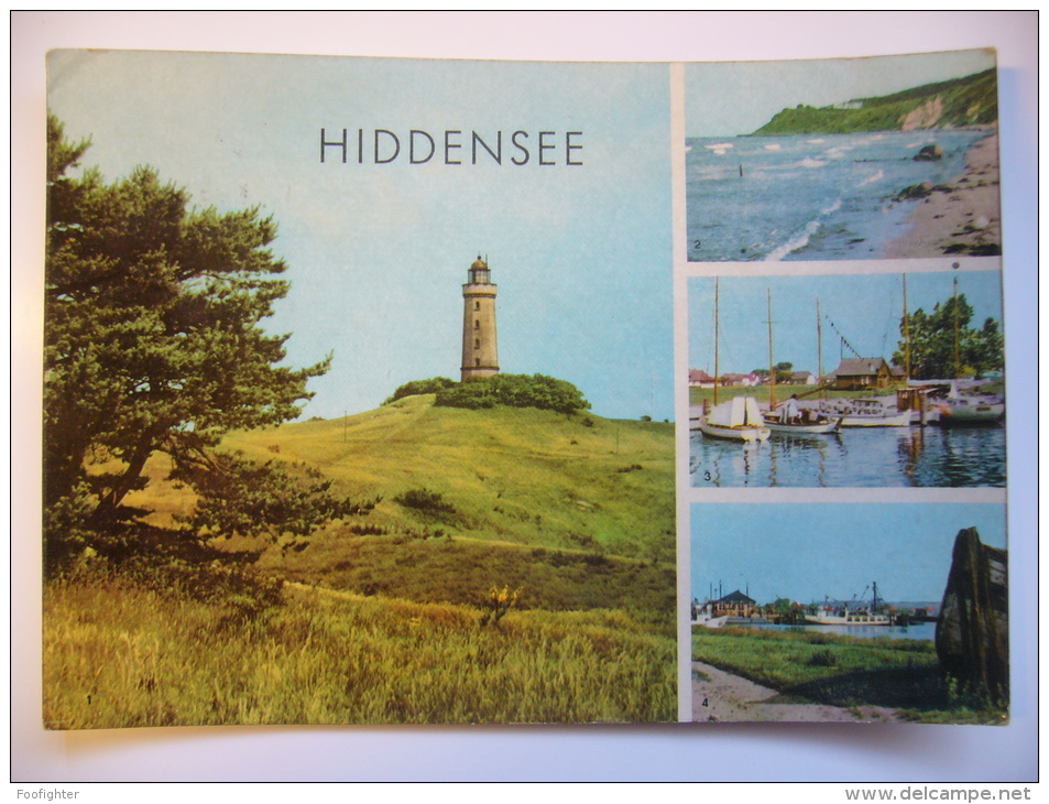 Insel HIDDENSEE Leuchtturm Strand Neuendorf Vitte 1966 Used Stamp - Hiddensee