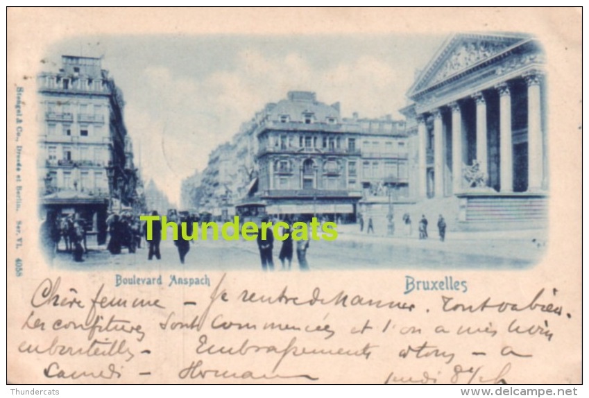 CPA  BRUXELLES BOULEVARD ANSPACH 1899 !! - Lanen, Boulevards