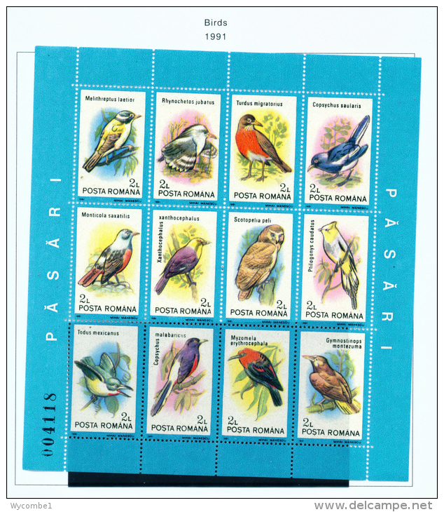 ROMANIA - 1991  Birds Miniature Sheet  Unmounted Mint - Ungebraucht