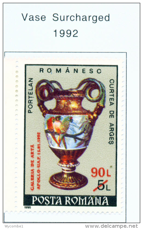 ROMANIA - 1992  Surcharge 90l On 5l  Mounted Mint - Ongebruikt