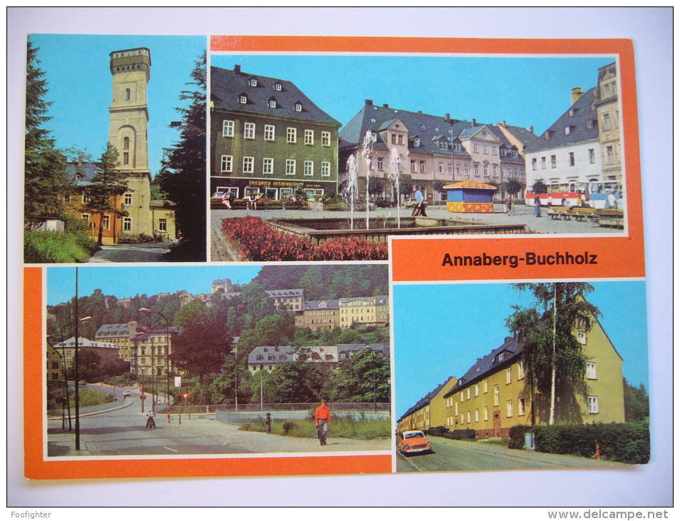 Annaberg-Bucholz: Pöhlberg, Markt, Friedrich-Engels Straße 1970s Unused - Annaberg-Buchholz