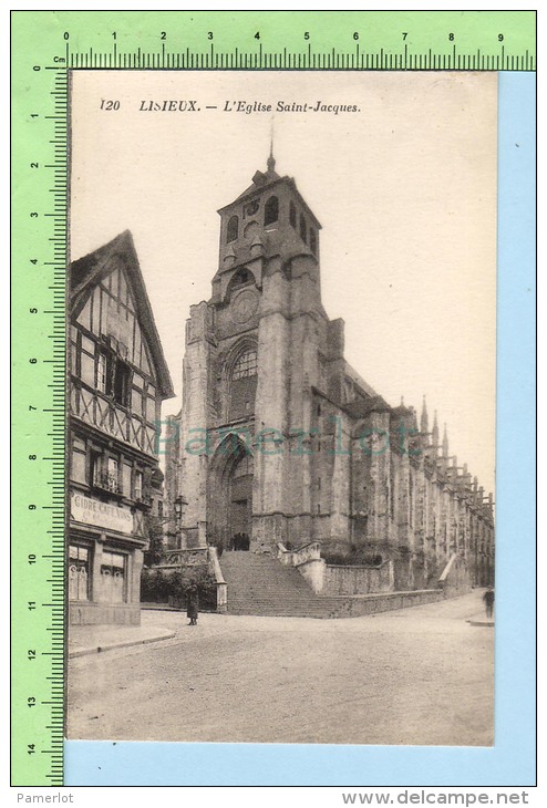 Lisieux ( Église Saint Jacques Et Magasin De Cidre, Café , Vin) Post Card Carte Postale - Lisieux