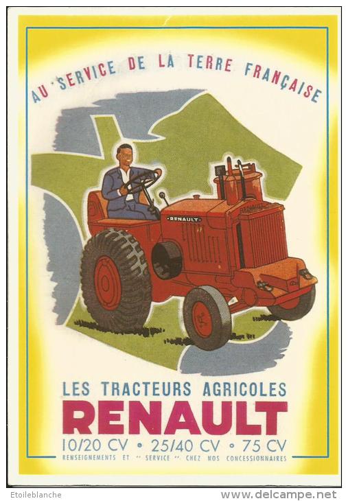 Publicité, Tracteur Renault 1943 - Au Service De La Terre Française - Agriculture, Matériel Agricole, France - Trattori