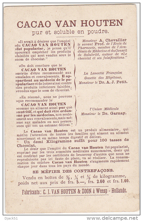 CACAO VAN HOUTEN - Calèche / Amand Lith. Amsterdam - Van Houten