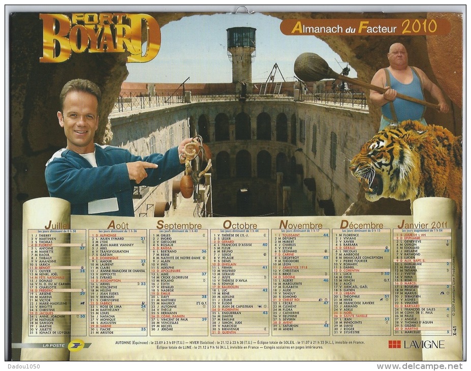 Almanach Du Facteur 2010 ,FORT BOYARD - Grand Format : 2001-...