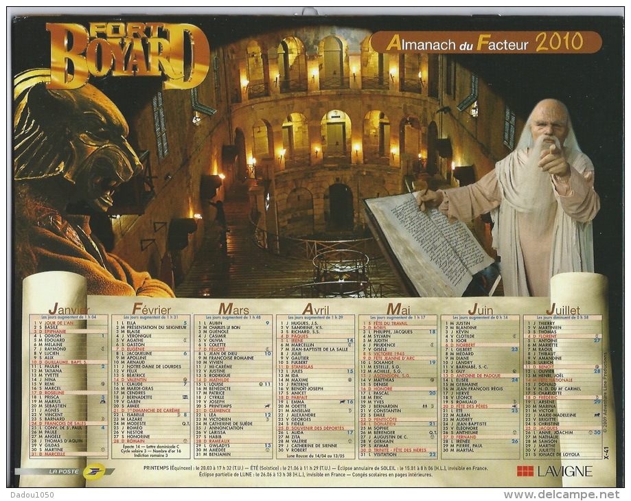 Almanach Du Facteur 2010 ,FORT BOYARD - Grand Format : 2001-...