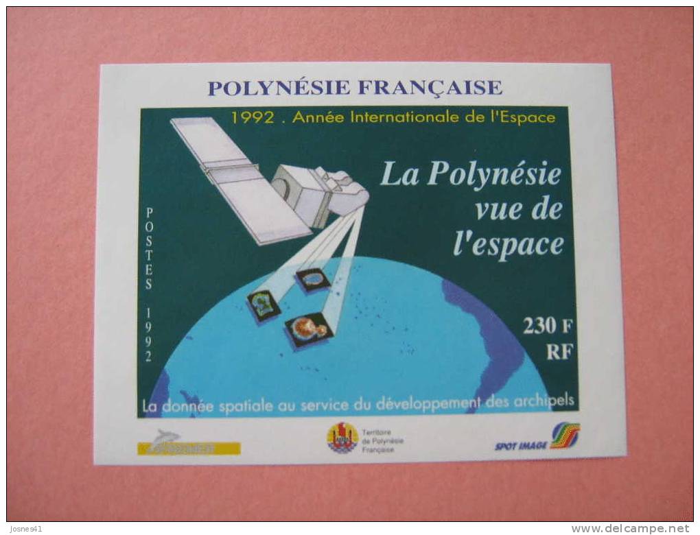 POLYNESIE   BF19 * *      Satellite Polynesie Vue De L Espace - Blocs-feuillets