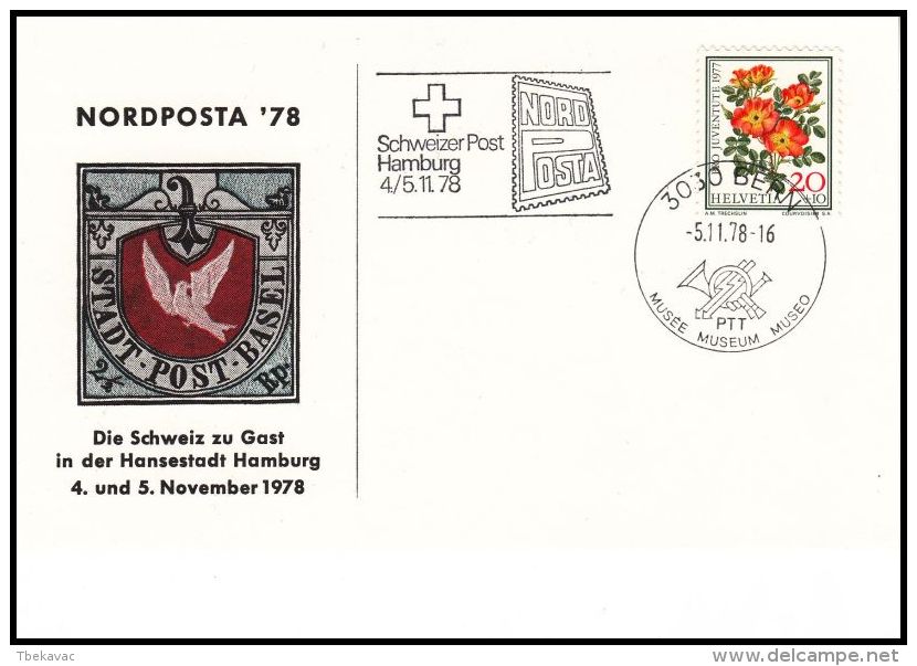 Switzerland 1978, Illustrated Card "Nordposta 1978" - Brieven En Documenten