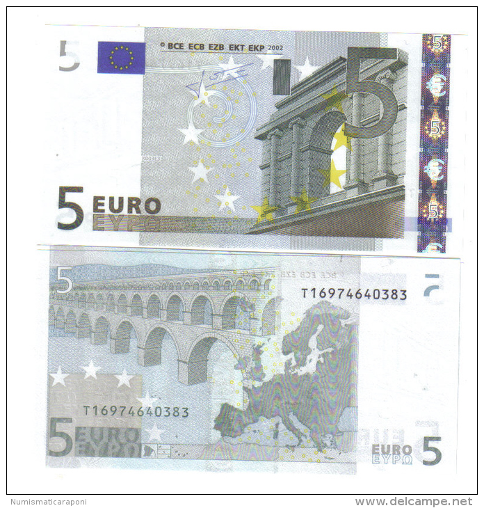 5 € IRLANDA  EIRE JEAN-CLAUDE TRICHET UNC DA MAZZETTA T Soudoyer K003E3 Cod.€.015 - 5 Euro