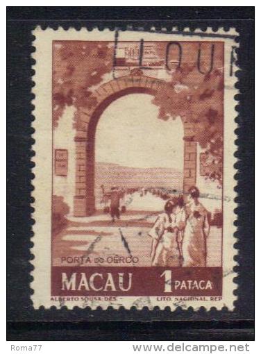 BIN308 - MACAO 1948 , 1 Pataca N. 332B Usato - Oblitérés