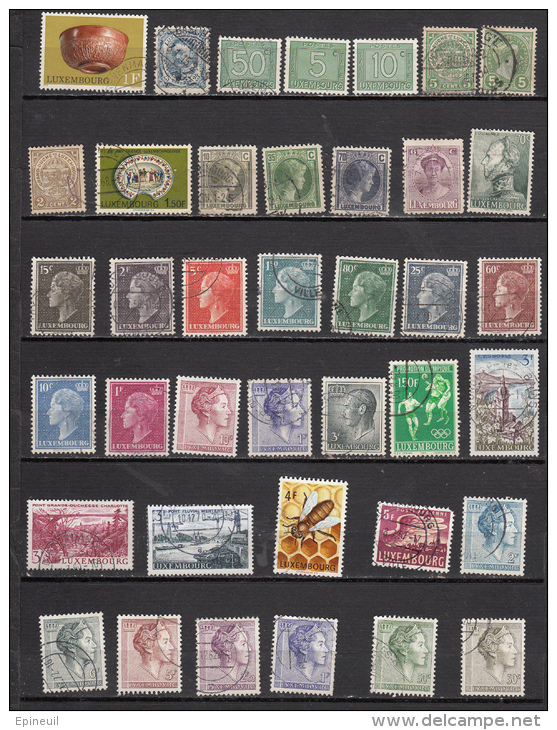 LUXEMBOURG LOT DE 39 TIMBRES OBLITERES - Used Stamps