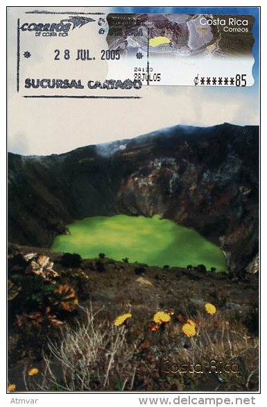 CR35. COSTA RICA - Carte Maximum Card ATM - Volcan Irazú / Irazu Volcano - Cartago - Volcans