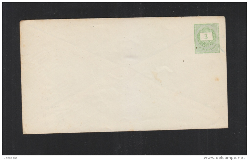 Hungary Stationery Cover 3 Filler Green Unused - Postal Stationery