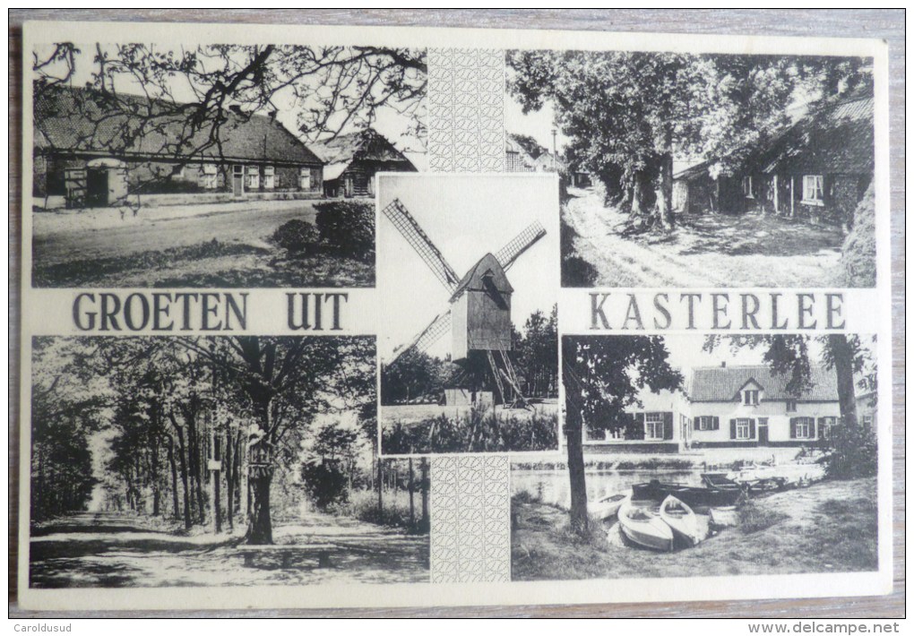 CPA Groeten Uit Kasterlee Bonjour Souvenir Multi Vues Meerbeeld Windmolen Ed Beersmans - Kasterlee