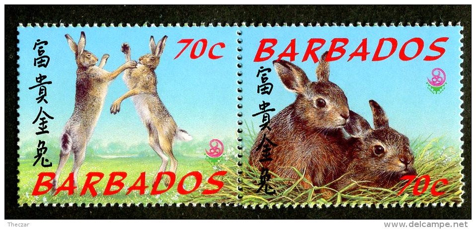 2032x)  Barbados 1999 - Sc # 972a-e  Mnh**  ( Catalogue $9.00) - Barbados (1966-...)