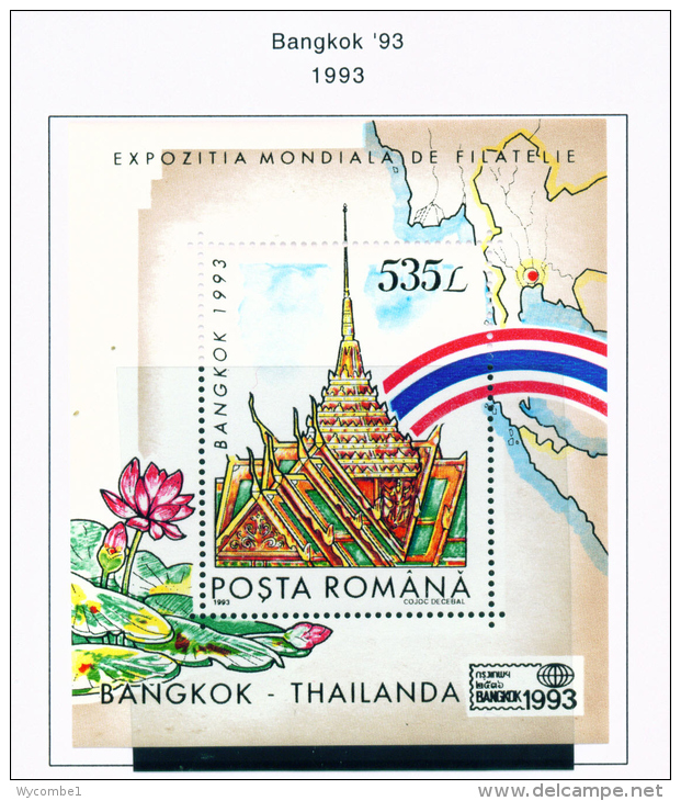 ROMANIA - 1993  Bangkok Stamp Exhibition Miniature Sheet  Unmounted Mint - Ungebraucht