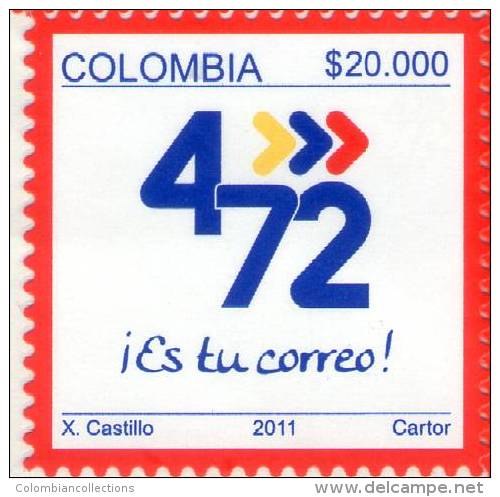 Lote 2679, Colombia, 2011, Sello, Stamp, 4-72, Es Tu Correo, Estampillas Operativas, $ 20.000 - Colombia