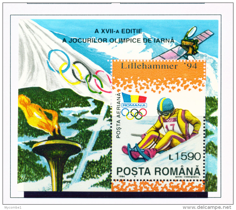 ROMANIA - 1994  Winter Olympic Games Miniature Sheet  Unmounted Mint - Nuovi