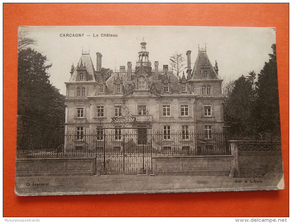 27538 PC: FRANCE: 14. CALVADOS: Carcagny - Le Chateau. - Altri & Non Classificati