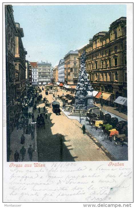 WIEN-VIENNA. Graben. Posted For TRIESTE 1900. - Wien Mitte