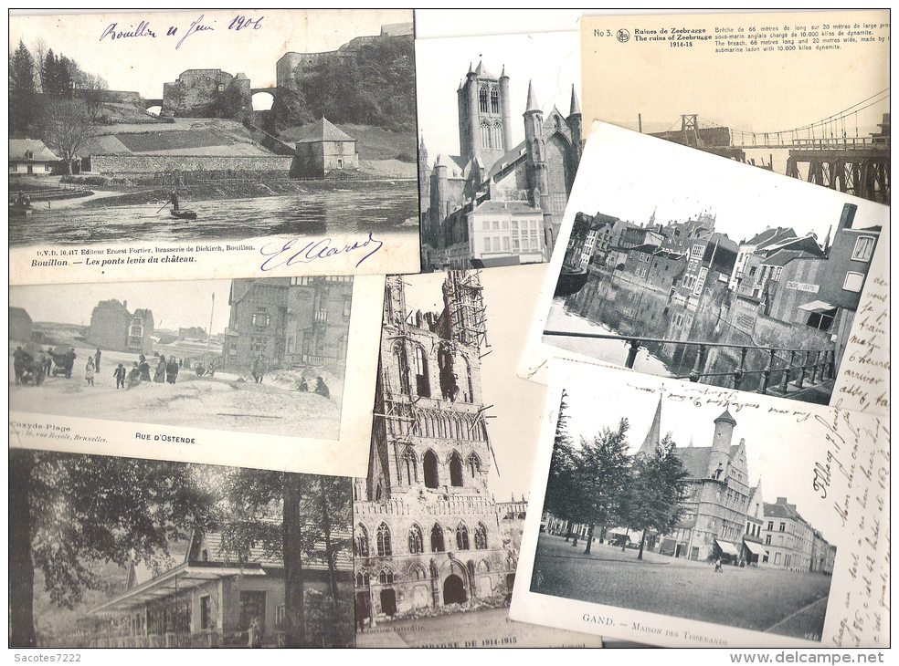 LOT 500 CPA BELGIQUE DIVERSE - - 500 Postcards Min.