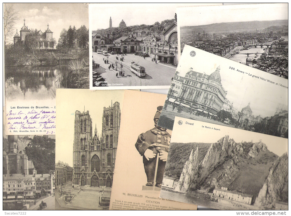 LOT 500 CPA BELGIQUE DIVERSE - - 500 Postcards Min.