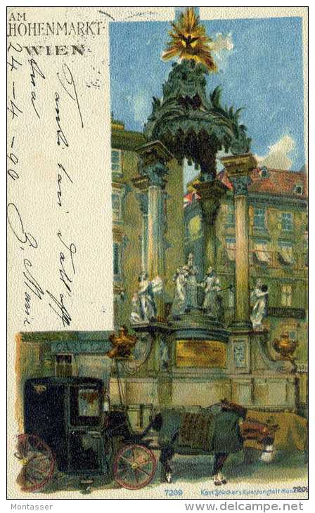 WIEN-VIENNA. Am Hohenmarkt. Illustrata. Posted For TRIESTE 1899. - Wien Mitte