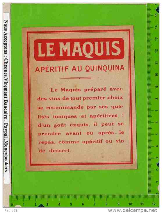 ETIQUETTES : Le Maquis  Aperitif Au QUIQUINA - Esel