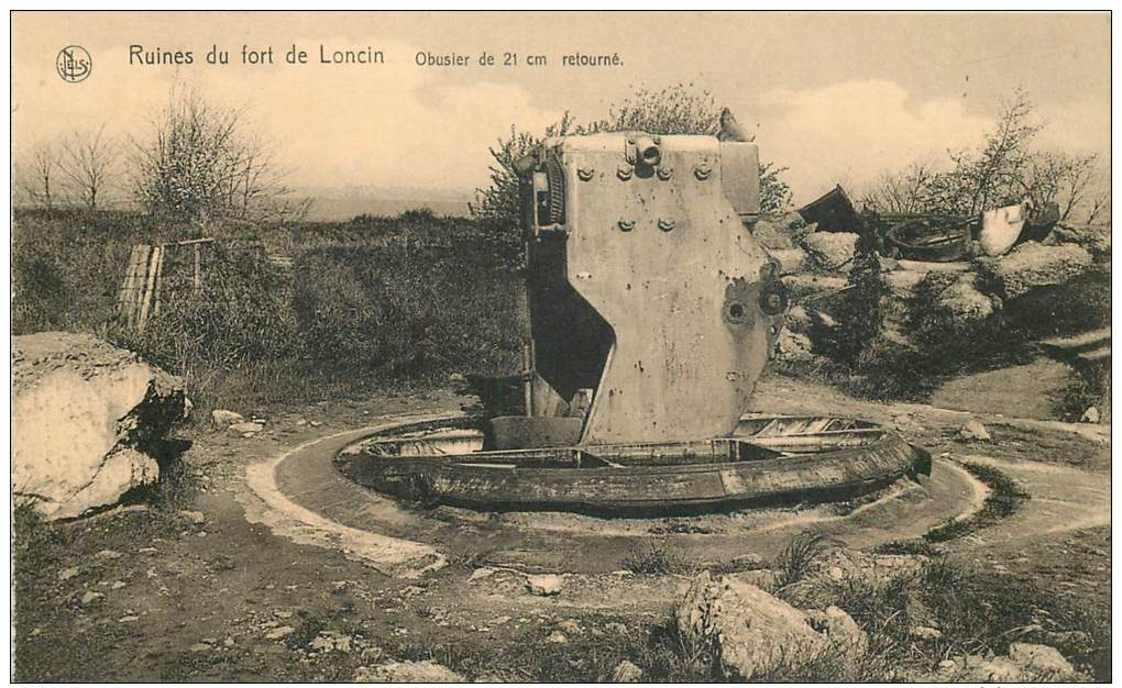 Ruines Du Fort De Loncin - Obusier De 21 Cm Retourné - Lüttich