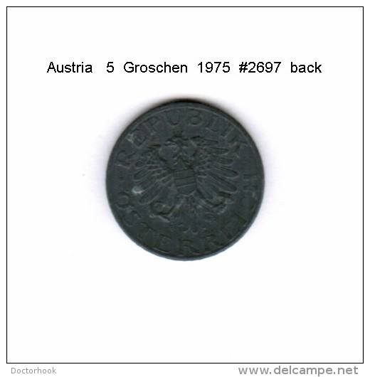 AUSTRIA   5  GROSCHEN  1975  (KM # 2875) - Austria