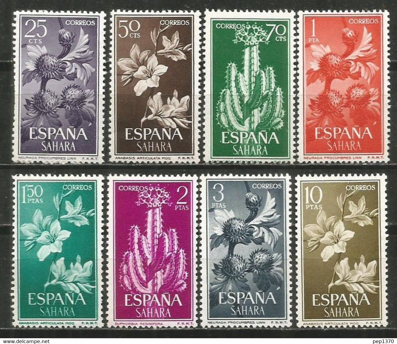 SAHARA ESPAÑOL 1962 FLORES - EDIFIL Nº 201-208 - Sahara Espagnol