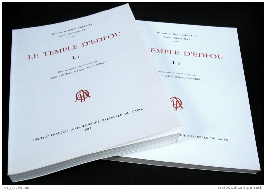 Le Temple D’EDFOU / Répertoire Des Hiérogliphes / 2è édition Revue Et Corrigée De 1984 / 2 Tomes - Arqueología