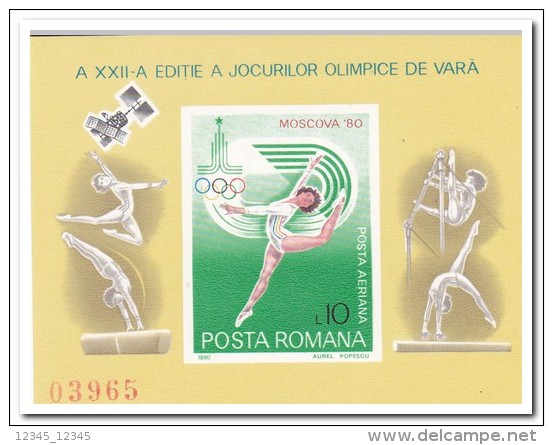 Roemenie Postfris MNH 1980, Gymnastics - Blocchi & Foglietti