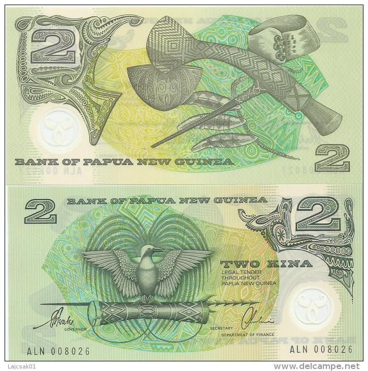 Papua New Guinea 2 Kina 1997. UNC P-16b  Polymer - Papouasie-Nouvelle-Guinée