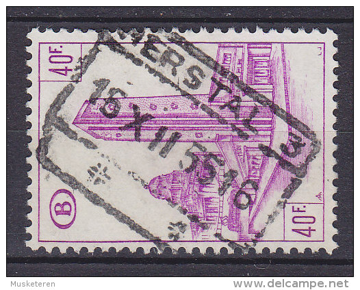 Belgium Chemin De Fer Railway Chemin De Fer Bahnhof Gare Deluxe HERSTAL 1955 Cancel !! - Sonstige & Ohne Zuordnung