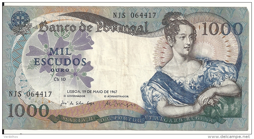 PORTUGAL 1000 ESCUDOS 1967 VF P 172 - Portugal