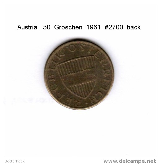 AUSTRIA   50  GROSCHEN  1961  (KM # 2885) - Austria