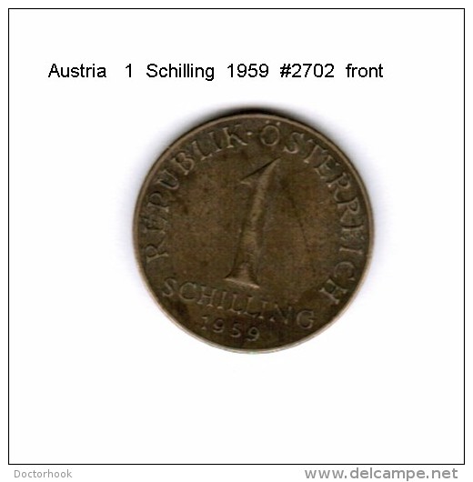 AUSTRIA   1  SCHILLING  1959  (KM # 2886) - Austria