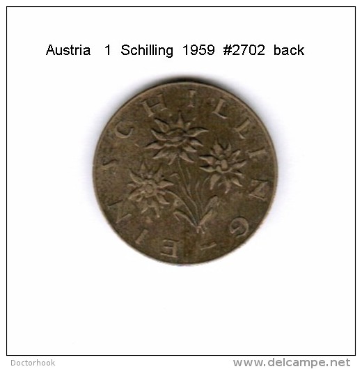 AUSTRIA   1  SCHILLING  1959  (KM # 2886) - Austria
